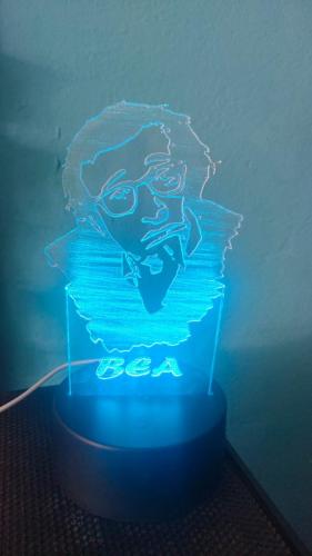 lampara led 3d celeste